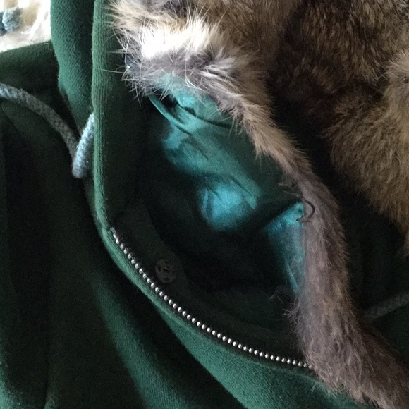 Juicy REAL FUR trimmed zip up hoodie - Picture 4 of 4